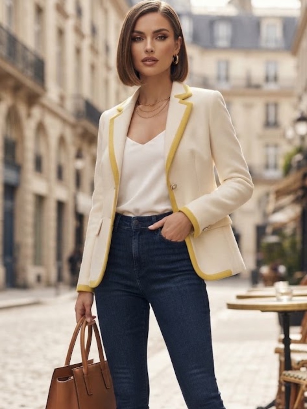NWT J. Crew Lexington Wool Blazer Cream Yellow Trim Preppy Equestrian Size 4 - Picture 16 of 16